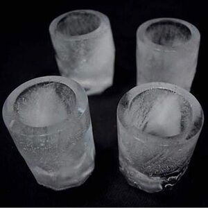 BLKSMITH Shot Glass Silicone Ice Mold Makes Four 2 Oz Ice Glasses Brand New